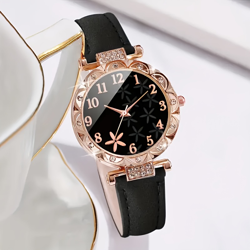 Casual Quartz Watch Set with Butterfly Jewelry Kit